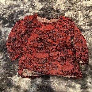 Red and Black Blouse - L